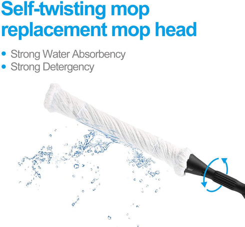 Eyliden Mop Model No.: FZ-02-2020/FZ-02-2019 Replacement Head, 2pcs Microfiber Mop Pads for Eyliden Twist Mops, Wet or Dry Floor Cleaning Mops Head(Not Include Handle), Suitable for Any Surfaces
