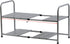 SimpleHouseware Under Sink 2 Tier Expandable Shelf Organizer Rack, Silver (expand from 15 to 25 inches)