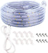 LED Rope Lights, 16.4ft Waterproof Connectable Strip Lighting, 3000K Bright Soft White, Indoor Outdoor Mood Lighting for Home Christmas Holiday Garden Patio Party Decoration