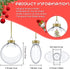 Clear Christmas Plastic Ornament Ball Transparent Fillable Sphere Light Bulb Ornament with Rope and Removable Metal Cap Christmas Hanging Ornaments for Christmas Tree Decor (Gold, 12)
