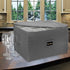 Sorbus Stemware Storage Chest - Deluxe Quilted Case with Dividers - Service for 12 - Great for Protecting or Transporting Wine Glasses, Champagne Flutes, Goblets, and More (Storage Glass - Gray)