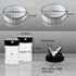 Lazy Susan Turntable - 360 Rotating Spice Rack - Non-Skid Turntable Organizer for Fridge, Cabinet & Bathroom - Lazy Susan Organizer for Bottles and Spices - 2 Pack Fridge Organizers with 2 Jars-Sliver