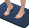 Memory Foam Bath Mat for Bathroom Non Slip Bath Rug Velvet Thick Soft and Comfortable Water Absorbent Machine Washable Easier to Dry Floor Rug Mats, 20x32 Inches, Navy