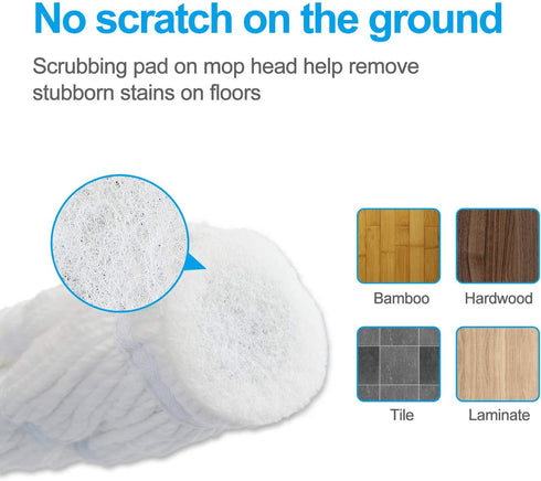 Eyliden Mop Model No.: FZ-02-2020/FZ-02-2019 Replacement Head, 2pcs Microfiber Mop Pads for Eyliden Twist Mops, Wet or Dry Floor Cleaning Mops Head(Not Include Handle), Suitable for Any Surfaces