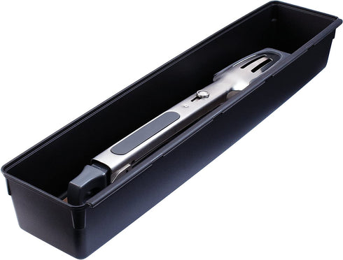 Rubbermaid No-Slip Interlocking Drawer Organizer, 3-in. x 15-in, Black with Gray Base (1994525)