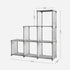 SONGMICS 6-Cube Storage Rack, Staircase Organizer, DIY Storage Shelf, Bookcase in Living Room, Childrens Room, Bedroom, for Toys and Daily Necessities, Heather Gray ULSN063G12