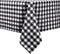 Locika Rectangle Gingham Checkered Tablecloth,Waterproof Spillproof Buffalo Plaid Tablecloth,Washable Wipeable Stain Resistant Fabric Tablecloth (Black and White Checkered, 60" x 104")
