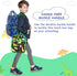 Kasqo Lunch Box Bag for Kids, Insulated Cute Lunch Bag with Shoulder strap Water Bottle Holder Mini Cooler Thermal Meal Tote Kit for Toddler Boys and Girls, Black Dinosaur