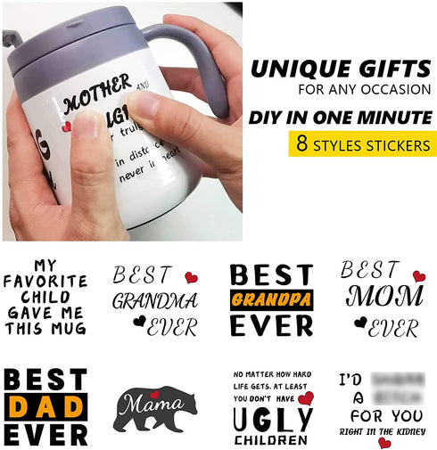 WUJOMZ Gift for Mom and Women, Best Mom Ever Coffee Mug, Insulated Travel Tea Mug with Handle and Lid, Mom Mug for Christmas Mothers Day Gifts from Daughter/ Son (Best Grandma Ever Mug)