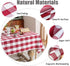 Wracra Cotton Checkered Tablecloths Buffalo Plaid Square Table Cloth Waterproof Washable Wrinkle Free Anti-Fading Outdoor & Indoor Dining Table Cover, Red, 55 — 55 inches