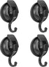 Khdrvok Heavy Duty Vacuum Suction Cup Hooks Powerful Hooks Wreath Hanger for Bathroom and Restroom Shower ,Easy to Install and Removable (4 Pack, Black)