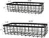 Baskets for Organizing Storage, Black Kitchen Wall Shelves, Bathroom Shelf, 2 Pack