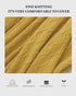 SPAOMY Throw Blanket, Knit Blanket with Tassels, Textured Cozy Lightweight Decorative Throw Blanket for Couch, Bed, Sofa, Travel- All Seasons (60x80 Inch, Mustard Yellow)