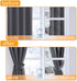 Hiasan Grommet Blackout Curtains for Bedroom, 42 x 63 Inches Length - Thermal Insulated & Light Blocking Window Curtains for Living Room, 2 Drape Panels Sewn with Tiebacks, Dark Grey