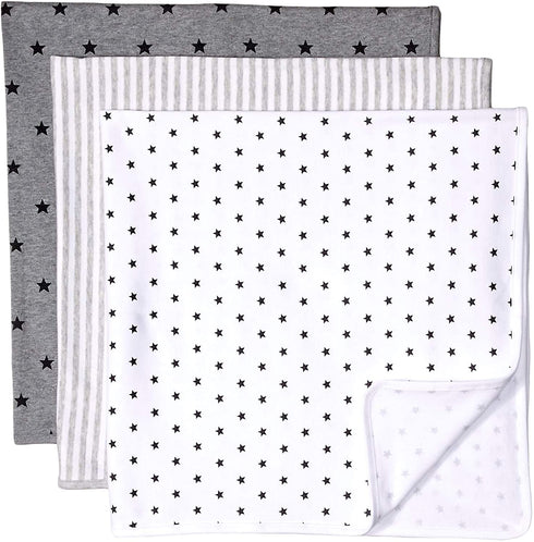 Amazon Essentials Unisex Babies' Swaddle Blankets, Pack of 3