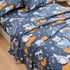 JSD Navy Blue Kids Owl Printed Sheet Set Twin for Boys Girls, Soft Microfiber Fitted Sheet Flat Sheet Pillowcases 3 Pieces