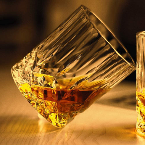 Bavel Old Fashioned Whiskey Glasses,11 OZ Scotch Glasses Set of 4,Premium Cocktail Glass,Bourbon and Scotch,Style glasses for Glassware Lover (Set of 4)