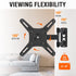 Full Motion TV Monitor Wall Mount TV Bracket Swivels Tilts Extension Rotation for Most 14-42 Inch LED LCD Flat Screen TVs & Monitors with Articulating Arms, Max VESA 200x200mm, up to 33 lbs. ELIVED