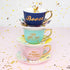Slant Collections Ceramic Tea Cup and Saucer Set, 5-Ounce, Whiskey