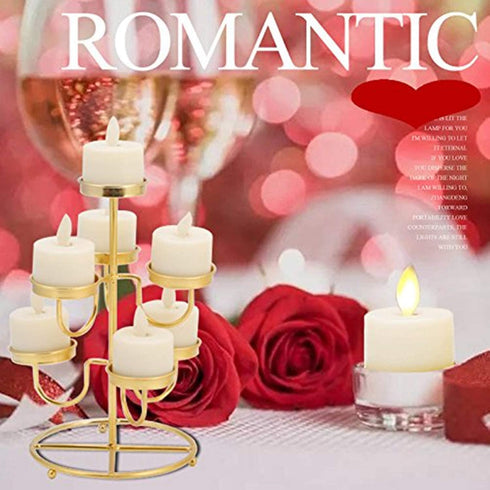 Led Electric Flameless Flickering Battery Operated Tea Lights Candles with RF Remote and Timer for Outdoor/Table/Party Decoration