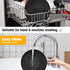 Splatter Screen for Cooking, Splatter Screen for Frying Pan,13? Multi-Use Hot Oil Splash Guard W Fish Scale Rag × 2, Drain Board, Non-Stick, Food Safe & Heat Resistant Universal Pan Cover
