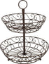 Sorbus® 2-Tier Countertop Fruit Basket Holder & Decorative Bowl Stand”Perfect for Fruit, Vegetables, Snacks, Household Items, and Much More (Bronze)