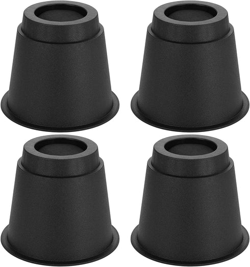 OwnMy 5 Inch Round Circular Bed Risers Bed Lifters Heavy Duty Furniture Risers Lifter for Bed Table Chair Desk Sofa Couch Risers, A Set of 4 (Black)
