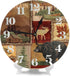 Rustic Lodge Bear Moose Deer Wall Clock, Silent Non-Ticking Quality Quartz Battery Operated Wall Clock - 10 Inch Round Easy to Read Decorative for Home Office School