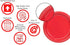 Exquisite Red Plastic Plates 100 Count I 9 Inch I Round Red Disposable Plates - Disposable Red Dinner Party Plates For All Occasions - Red Plastic Party Plates For Parties