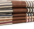 Farmhouse Decoration Pillow Covers 18x18 inch Set of 2 Modern Faux Leather and Ticking Stripe Pillow Covers Boho Indoor Outdoor Decor Cushion Covers for Couch Sofa,Gray