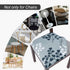 SearchI Seat Covers for Dining Room Chairs Stretch Printed Chair Seat Covers Set of 4, Removable Washable Upholstered Chair Seat Protector Cushion Slipcovers for Kitchen, Office(Leaves Pattern)