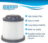 HQRP 2-Pack Washable Filter Compatible with Black & Decker BDH2000PL, BDH1600PL, BDH2020FLFH, BDH1620FLFH, BDH2020FL Flex Lithium Pivot Vac Vacuums, Replacement PVF110, 90552433, 90552433-01