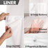 No Hooks Needed Shower Curtain with Snap-in PEVA Liner Set - Hotel Style with See Through Top Window, Slub Textured Outer Curtain & Waterproof Inner Liner, White, 71x74
