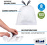 Plasticplace W8DSWHJR100 8 Gallon Trash Bags ”‚ 0.7 Mil ”‚ White Drawstring Garbage Can Liners ”‚ 22" x 22" (100 Count)
