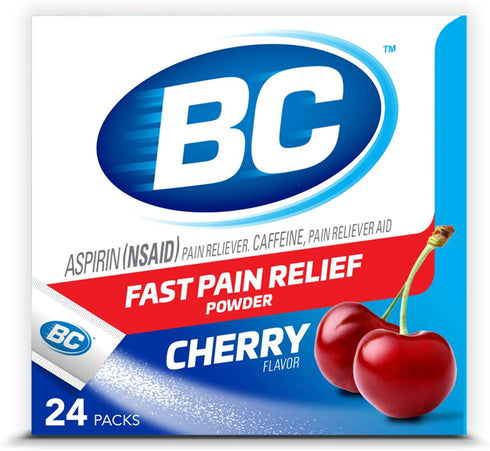 BC Powder Pain Reliever, Cherry Flavor Dissolve Packs, 24 Individual Packets
