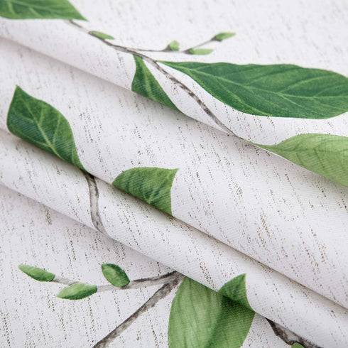 TruDelve Heavy Duty Vinyl Table Cloth for Kitchen Dining Table Wipeable PVC Tablecloth for Rectangle Table (54'' x 54'', Green Leaves)