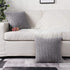 MANDIOO Pack of 2 Grey Faux Fur 3D Flower Pattern Fuzzy Cozy Soft Decorative Throw Pillow Covers Set Cushion Cases Pillowcases for Couch Sofa Bedroom Car 22x22 Inches