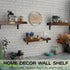 Wall Mounted Floating Shelves Rustic Solid Wood Shelves for Wall16 Inch Set of 2 Farmhouse Wide Wooden Hanging Wall Shelves for Bedroom Living Room Bathroom Farmhouse Kitchen Brown 16 x 5.5''