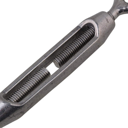 BQLZR M4 Stainless Steel 304 Hook & Eye Turnbuckle Wire Rope Tension Pack of 5