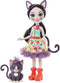 Enchantimals Ciesta Cat Doll & Climber Animal Figure, 6-inch Small Doll with Removable Skirt, Shoes, and Headpiece, Great Gift for 3 to 8 Year Olds