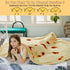 SeaRoomy Burritos Tortilla Throw Blanket, Tortilla Wrap Blanket, Novelty Tortilla Round Blanket Giant Tortilla Round Soft Blanket for Adults and Kids (Yellow Brown, 47 inches)