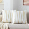 WACOMECO Soft Throw Pillow Covers - Velvet Decorative Cushion Covers Cases for Sofa Bedroom Livingroom Car, 18 x 18 in, White and Gold