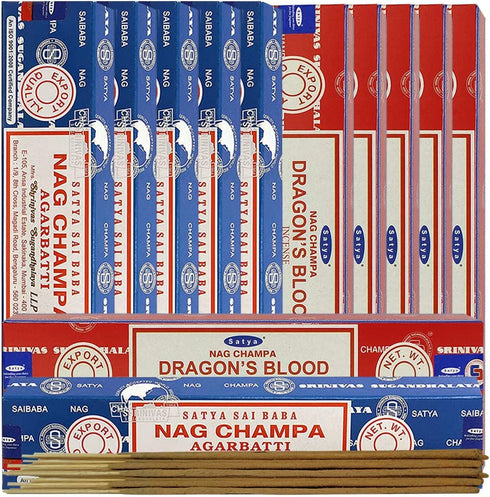 Nag Champa Incense Sticks And Dragon'S Blood Incense Sticks With Incense Holder Bundle For Home Fragrance And Spiritual D©cor