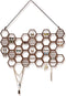 Heesch Hanging Earring Holder Honeycomb Earring Organizer Wall Mount Earring Display Wood Hanging Jewelry Organizer for Stud Earrings, Necklaces (Walnut)