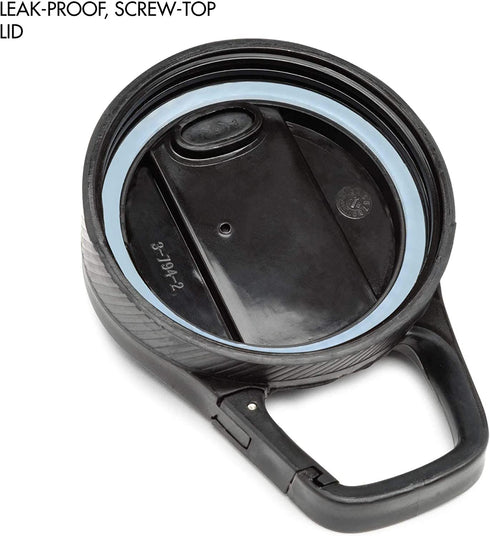 Primula Commuter Thermal Coffee Mug Water Bottle with Multifunction Carabiner Lid, 16 Oz, Brushed Stainless Steel