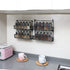 Spice Racks for Cabinet,Wall Mounted 4-Tier Stackable Black Iron Wire Hanging Spice Rack Organizer Storage,Great for Kitchen Cabinet, Cupboard,Pantry Door and More(Patent No.:D909138S)