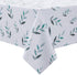 JADD Rectangle Vinyl Tablecloth 100% Waterproof Oil Proof Stainproof Wipeable PVC Table Cloth for Outdoor,Camping,Banquet Dining Vinyl Tablecloths - White Leaves, 54 x 78 Inch