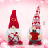 Valentines Day Gnomes, 2-Pack Valentines Gnomes, Gnomes Plush Swedish Handmade Gnomes for Valentines Gift/ Decoration - Scandinavian Decorations for Table, Bedroom, Living Room, Mantle