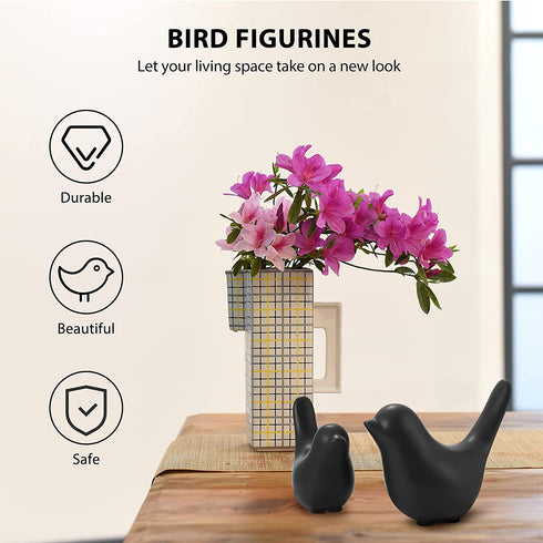 BESPORTBLE Ceramic Bird Figurines Modern Minimalist Animal Figurines Love Birds Decor Home Office Desktop Display Decor
