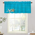 BaoNews Antique Rustic Teal Blue Kitchen Valances Half Window Curtain, Gold and White Starfish in Sand Border On Blackout Decoration Window Valances Curtains Drapes for Kitchen Bedroom, 52 X 18 Inch